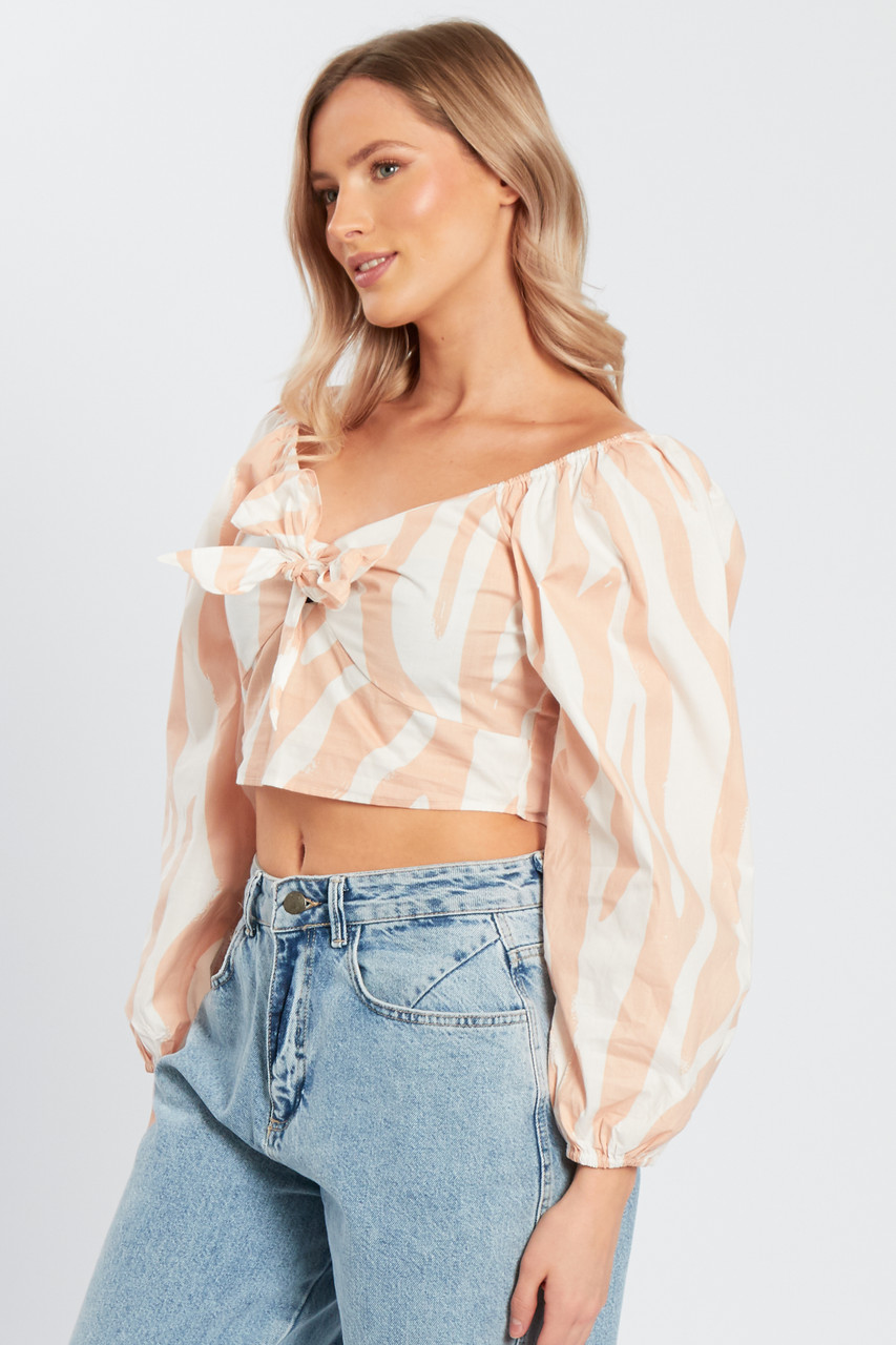 Sweetheart Neck Tie Front Top