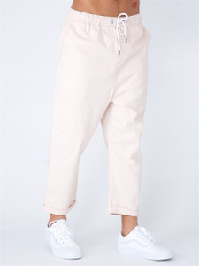 Pink Loose Cropped Pull on Chino