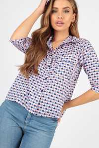 Pastel Geometric Print Shirt