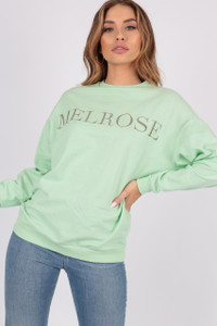 Melrose Slogan Oversized Sweat Top