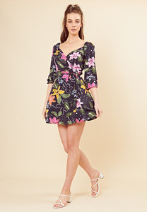 Selena Floral Wrap Mini Dress