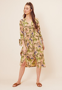 Button Front Monica Monkey Maxi Tea Dress