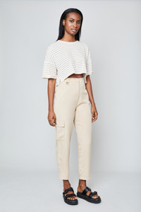 Native Youth Stone Peg Leg High Waist Cargo Pant