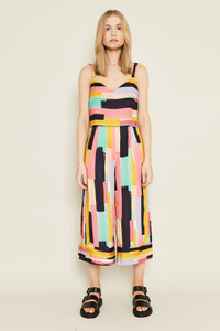 Strappy Jumpsuit With Overlay Bodice Panel