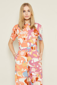 Culotte Jumpsuit With Contrast Mix And Match Print