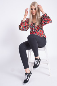 Multi Floral Printed Top