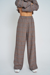 Brownwyn High Waist Check Trouser
