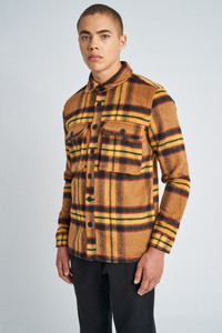 Yellow Jackson Brushed Wool Check Overshirt