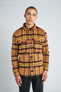 Yellow Jackson Brushed Wool Check Overshirt
