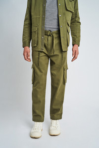 Eli Washed Cotton Cargo Pocket Trouser
