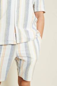 Kuban Short Multi-Stripe Print In Neutral Tones