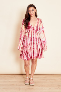 Plus Flared Sleeve Smock Dress