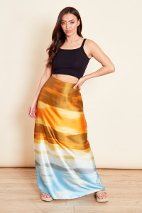 Maxi Satin Skirt