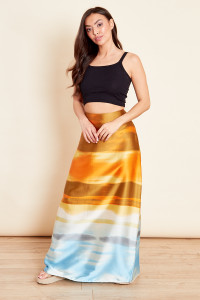 Maxi Satin Skirt