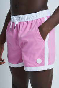 Recycled Polyester Swim Short With Side Stripe