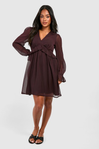 Flowy Chiffon Smock Dress