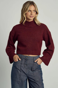 Cable Knitted Bell Sleeve Jumper