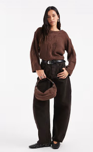 Chocolate Cable Knit Jumper 