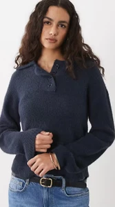 Wednesdays Girl collared jumper in navy