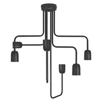 LEDVANCE Vintage 1906 Angled Pipe Ceiling Light Black E27 Industrial Design