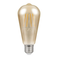 Crompton 7.5w 240v ES E27 LED ST64 Antique Filament Gold Light Bulb Dimmable
