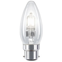 Heathfield 42w BC B22 Clear Halogen Candle Energy Saving Bulb - Pack of 10