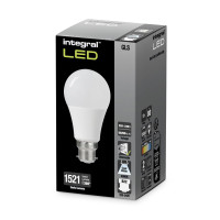 Integral 13w 220-240v 1521lm LED GLS B22 4000k Cool White Dimmable 220 Degree Beam Frosted ILGLSB22DE158