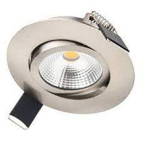 Integral 6.5w Lux Ultra Slim LED Downlight Satin Nickel 65mm 4000k Cool White