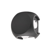 Integral 8W LED Crosscube Wall Light – 4-Way, 3000K Warm White, IP54, Dark Grey ILDEB035