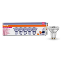 OSRAM GU10 LED Spotlight Bulbs 4.5W 50W Equivalent Warm White 3000K Dimmable – 5 Pack