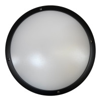 Heathfield 18W LED Bulkhead IP65 Round CCT 3000K/4000K/6000K Black Outdoor