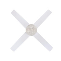 Westinghouse Kelcie 132cm (52”) Ceiling Fan with Crystal Light – White/Silver Finish, Remote Control 72262