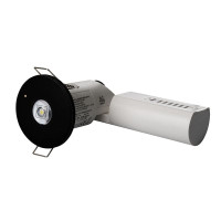Bell Spectrum 3W LED Emergency Downlight – Black – Open Area/Corridor – Self-Test & Manual Modes 09131