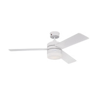 Westinghouse Alta Vista 122cm Ceiling Fan – LED Light, Remote, White/Maple Blades 72271