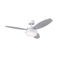 Westinghouse Alloy 105 cm (42") Ceiling Fan – White Finish with Light Fixture & Reversible Blades 73058