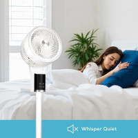 TCP White Pedestal Fan – Quiet, 3D Oscillation, Remote Control & Powerful Cooling TCP White Pedestal Fan – Quiet, 3D Oscillation, Remote Control & Powerful Cooling