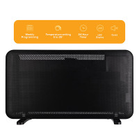 TCP 2000W Black Infrared Convection Heater | Wall Mounted & Freestanding – Fast Heat & Sleek Design