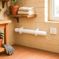 TCP 60W 1ft White Tubular Heater with Built-in Thermostat