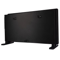 TCP 2000W black glass panel heater with side control panel and digital LED display