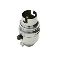 Jeani A38MC Chrome Lamp Holder BC B22 Switched 10mm Entry for Pendant & Table Lamps