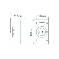 Timeguard IS2N-16DC 16A DC Isolator Switch IP66 2 Pole Rotary Solar PV