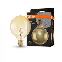 Osram 1906 LED 6.5w 240v ES E27 Vintage Filament Globe Gold Light Bulb