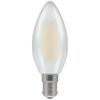 Crompton 5w 240v SBC B15 2700K LED Frosted Vintage Filament Candle Warm White Dimmable 7185