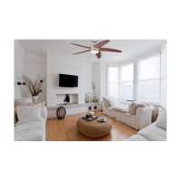 Westinghouse Bendan 132cm Indoor Ceiling Fan Dark Pewter Finish Applewood Blades Opal Frosted Glass 72564