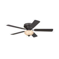 Everett 132cm Indoor Ceiling Fan Espresso Finish Reversible Blades (Espresso/Applewood) Scavo Glass Bowl 72154