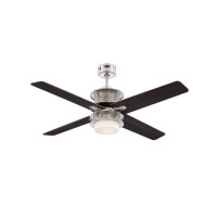 Westinghouse Oscar 122cm Indoor Ceiling Fan Brushed Nickel Finish Reversible Blades (Wengue/Graphite) Opal Frosted Glass 72211