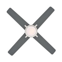 Westinghouse Oscar 122cm Indoor Ceiling Fan Brushed Nickel Finish Reversible Blades (Wengue/Graphite) Opal Frosted Glass 72211