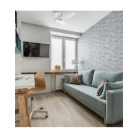 Carla 117cm Indoor Ceiling Fan White Finish White ABS Blades Opal Frosted Glass 72251