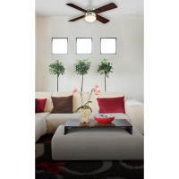 Westinghouse Colosseum 90cm Indoor Ceiling Fan Brushed Nickel Finish Reversible blades (Weathered Maple/Silver) Opal Frosted Glass 72417