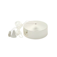 Jeani 707C 6A Chrome Ceiling Pull Cord Switch with White Cord – Bathroom Light Switch